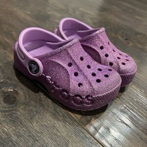 Crocs Kids Glitter Clogs - Purple Size 7